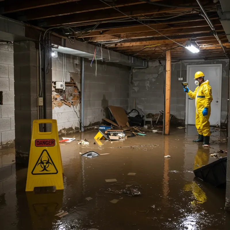 Flooded Basement Electrical Hazard in East Brookfield, MA Property